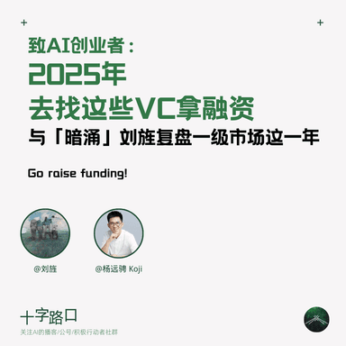 To AI Founders: In 2025, Go to These VCs for Funding | A Year-in-Review of the Primary Market with "An Yong" and Jing Liu