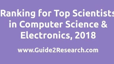 2018全球Top 1000 计算机科学家h指数发布,张宏江博士获中国大陆第一